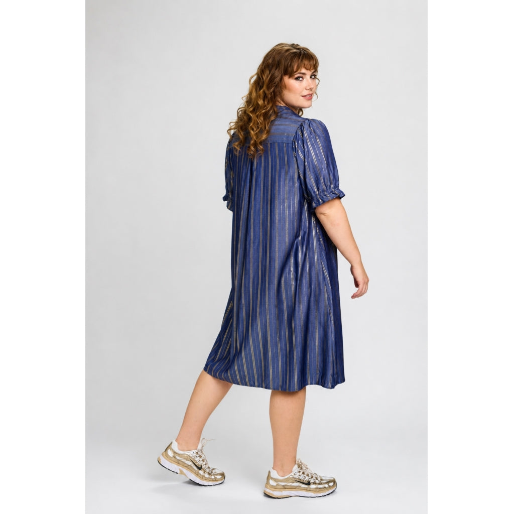Studio SGunda Dress Dress Blue denim with gold stripes
