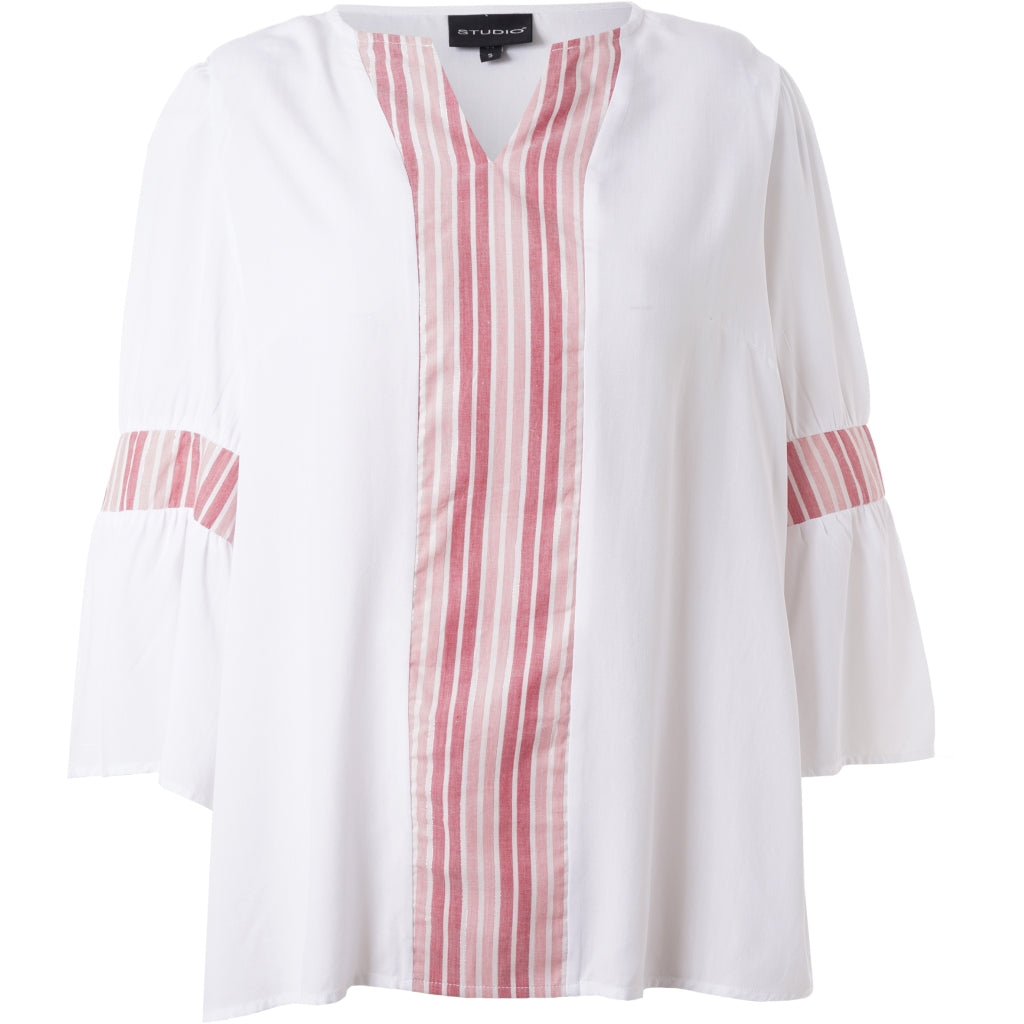 Studio SJamila shirt Shirt Offwhite + rosa stripes