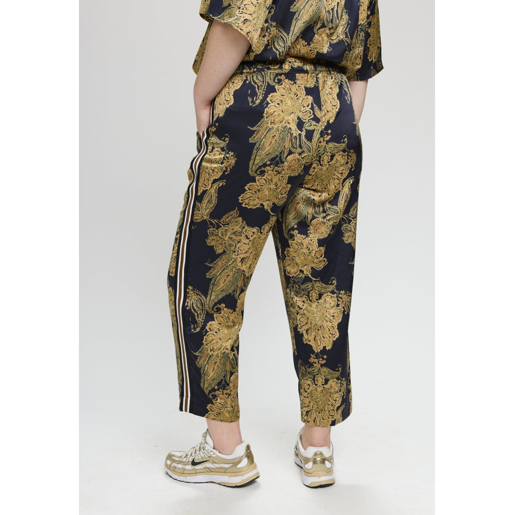 Studio SRosa trousers with tape Trousers Multi color print