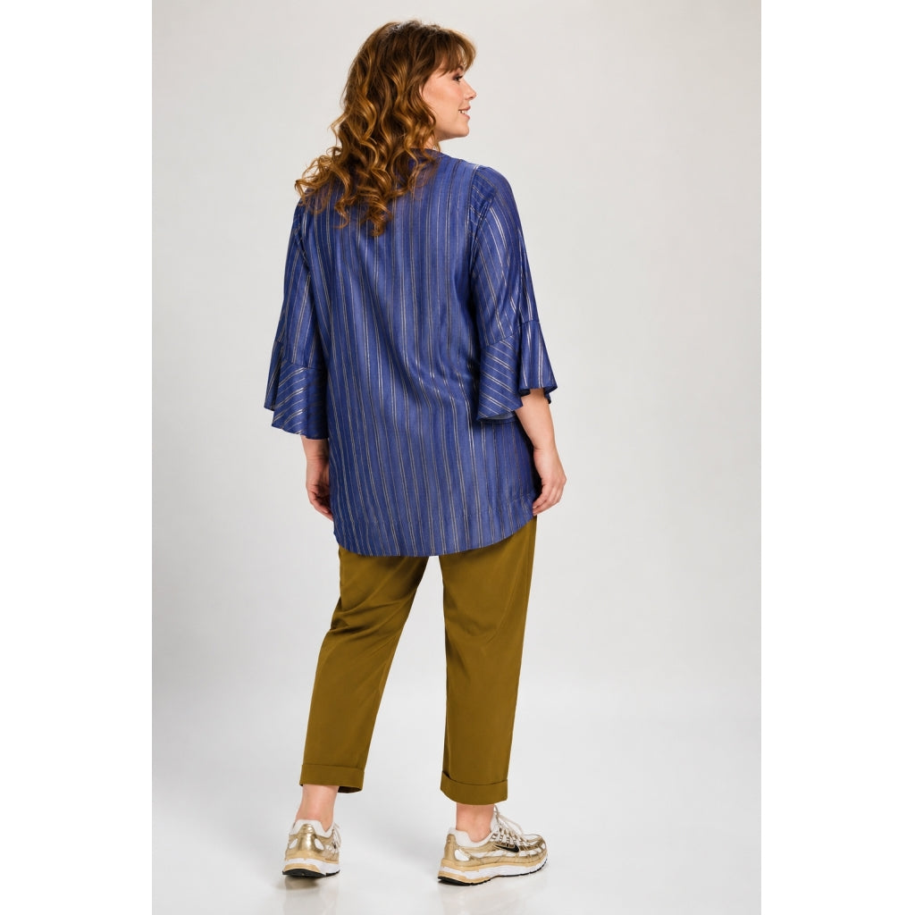 Studio STove Shirt with gold stripes Shirt Blue denim with gold stripes