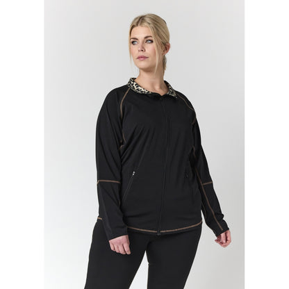 Studio SActive wear Jacket Jacket Black with leo print
