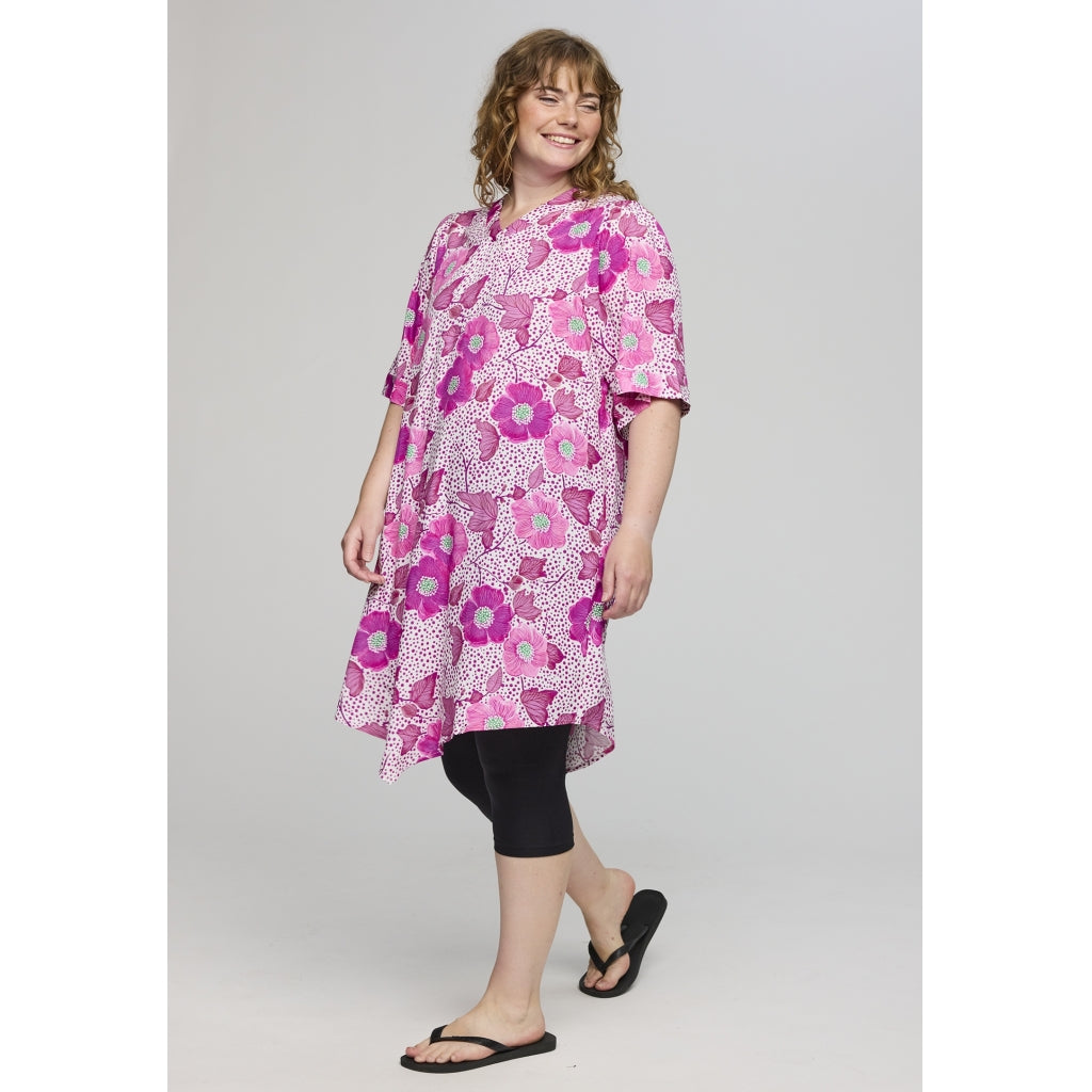 Studio SAlessia Tunic Tunic White with pink flowers