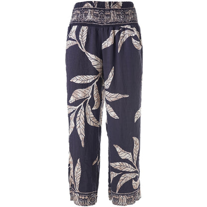 Studio SAnemone Trousers Trousers Navy board with sand flowers