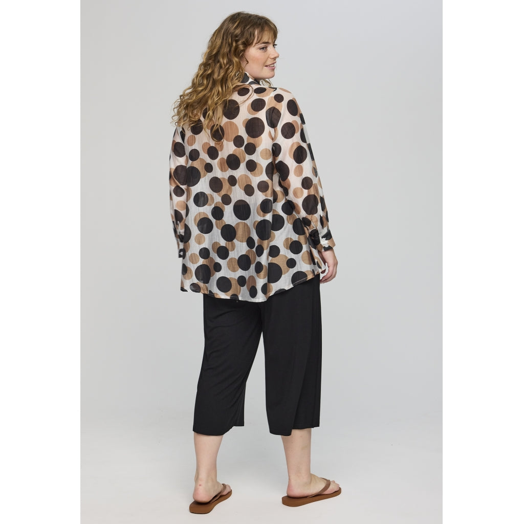Studio SAnneliese Shirt Shirt White with black/brown dots