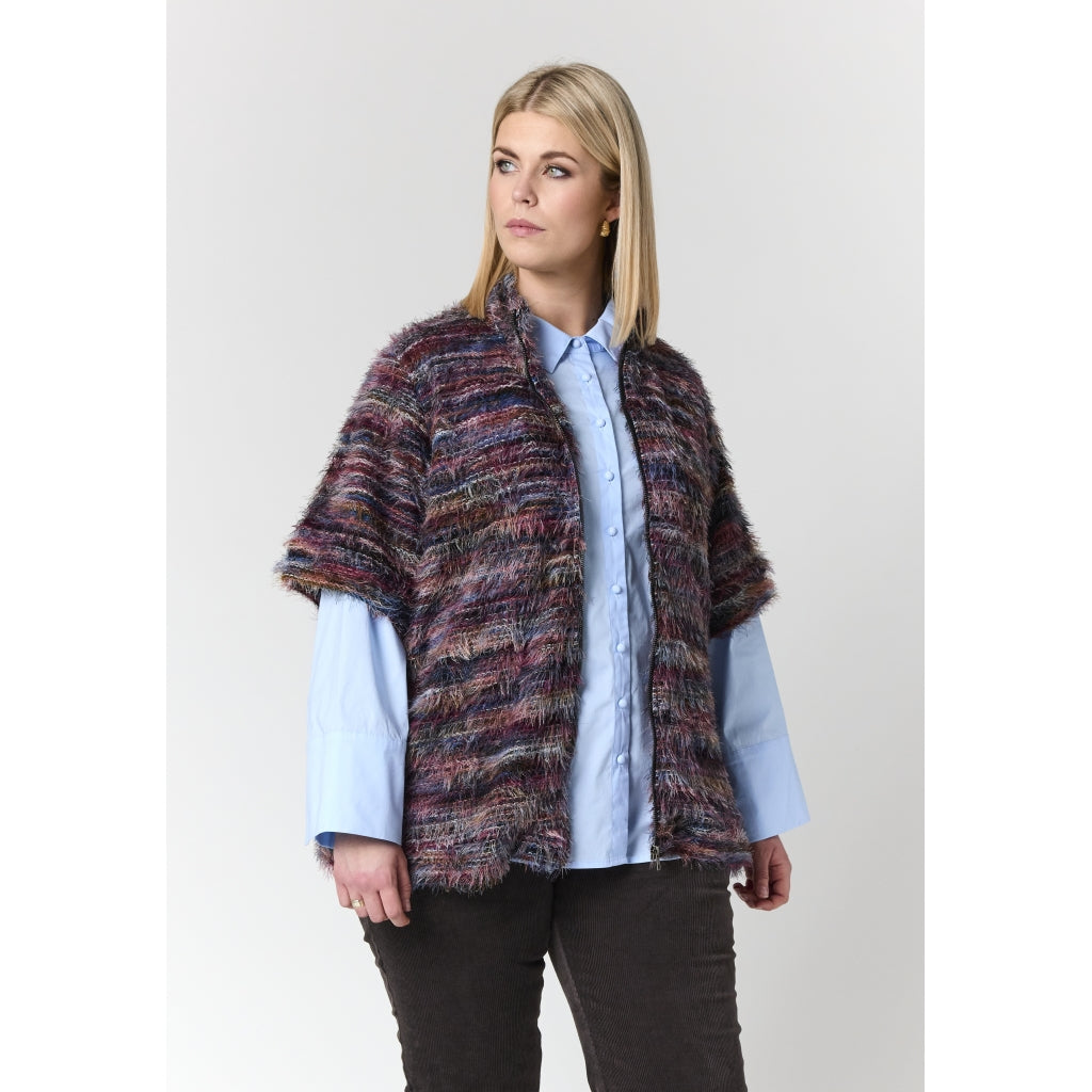 Studio SAnouk Vest with zipper Vest Multi colour stripes