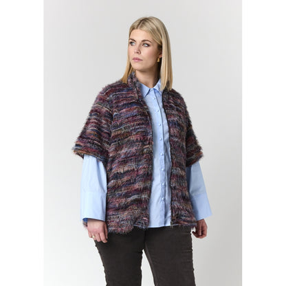 Studio SAnouk Vest with zipper Vest Multi colour stripes