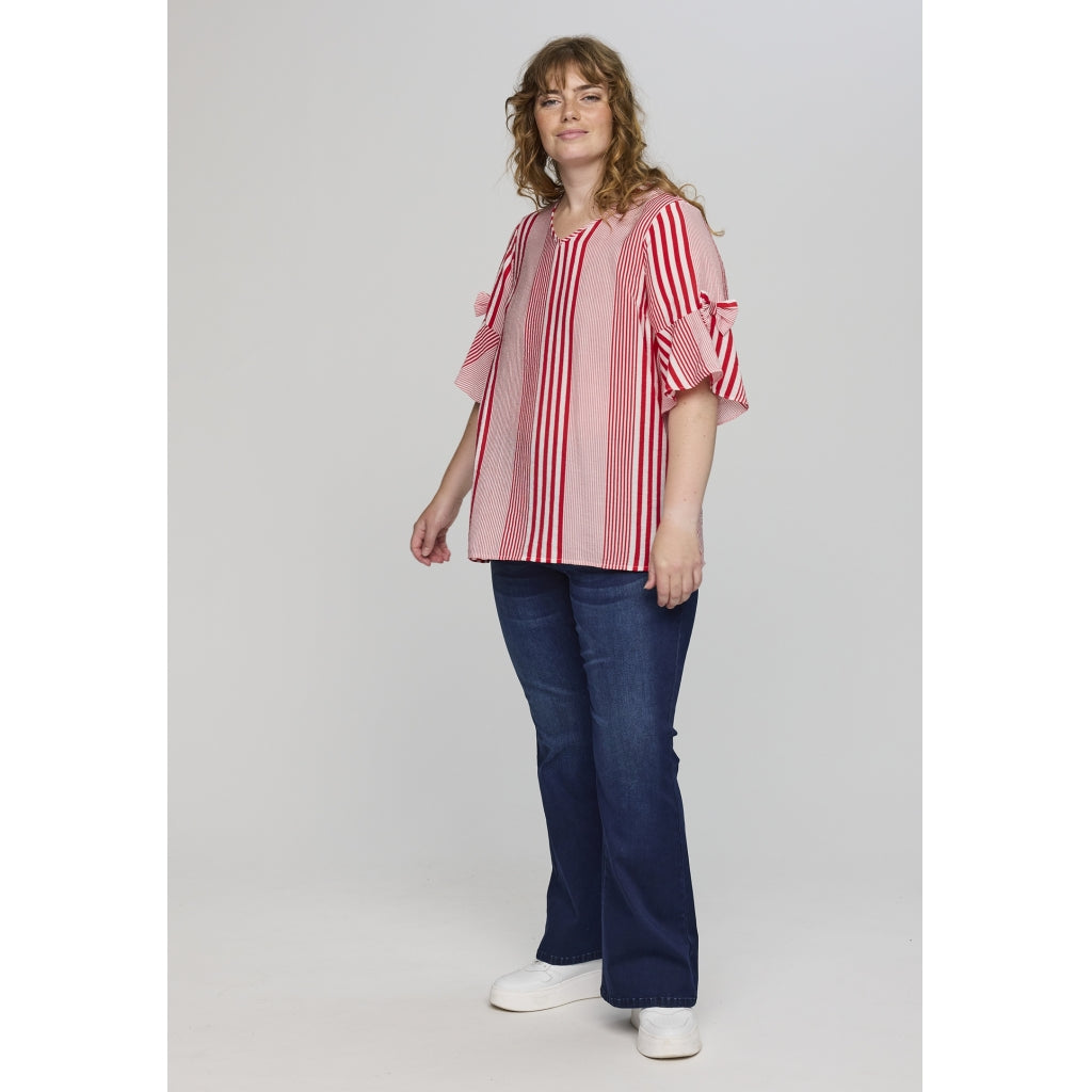 Studio SAutumn Blouse Blouse Red/White stripe