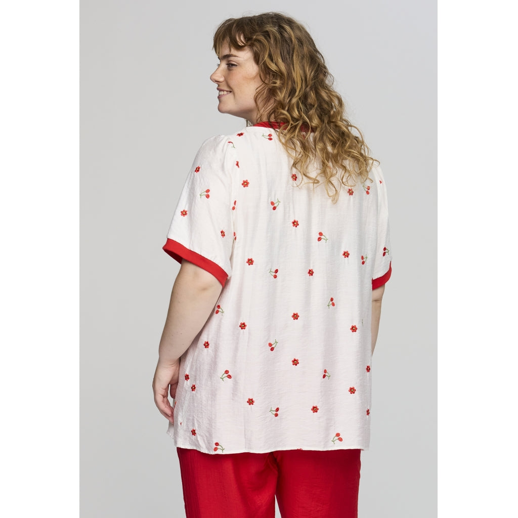 Studio SAva Blouse Blouse White with red berry