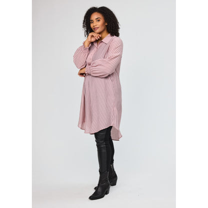 Studio SAyla Shirt dress Dress Rose with black stripe