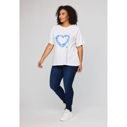 Studio SBella T-Shirt with print T-Shirt White with blue butterflies