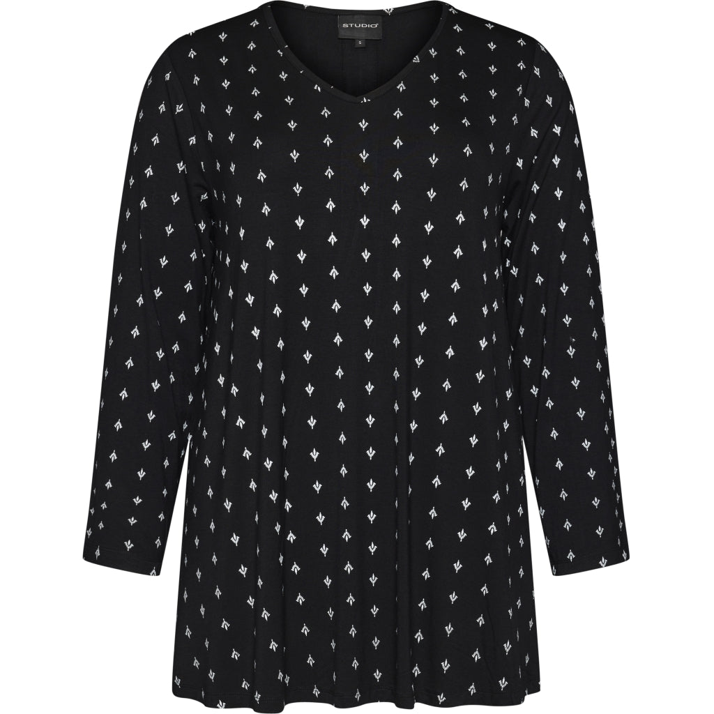 Studio SBerit Blouse Blouse black with white flowers