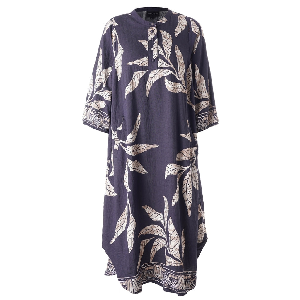 Studio SBidiana Long Dress Long Dress Navy board with sand flowers