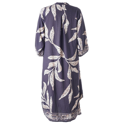 Studio SBidiana Long Dress Long Dress Navy board with sand flowers