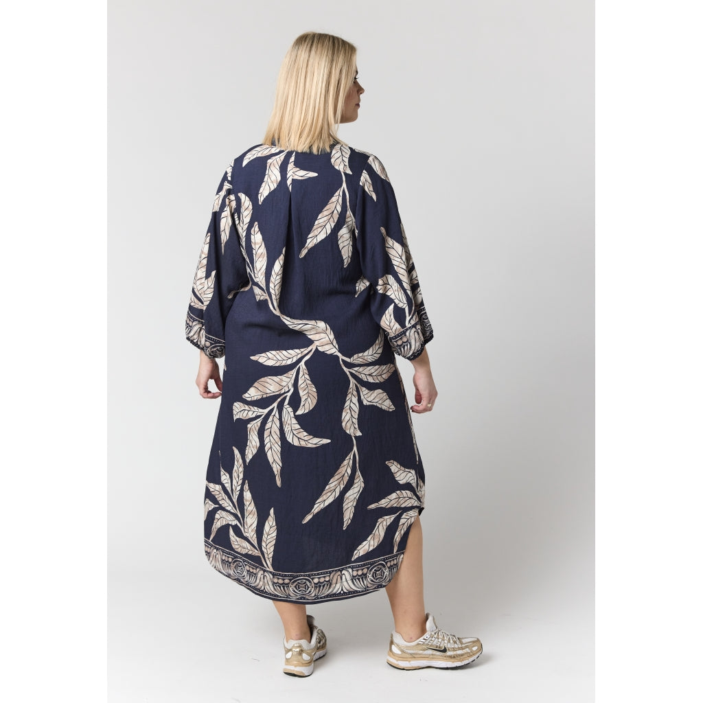 Studio SBidiana Long Dress Long Dress Navy board with sand flowers