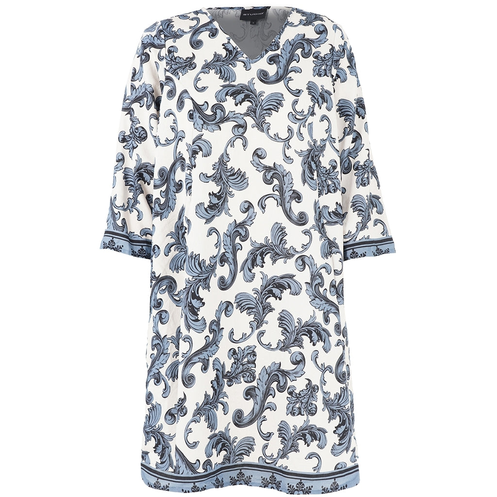 Studio SBirgitte Dress Dress White with blue black board fabric