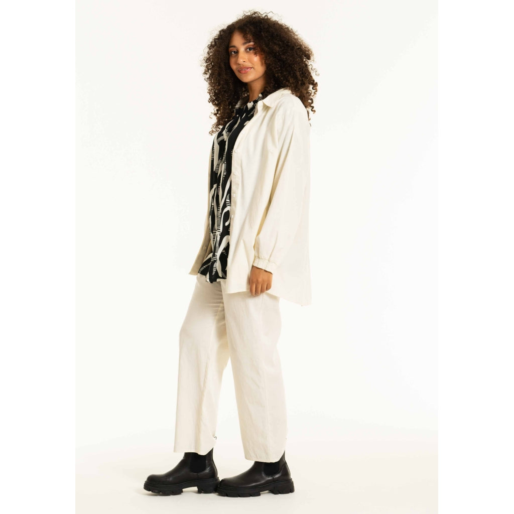 Studio SBirret Wide Trousers Trousers Off-White