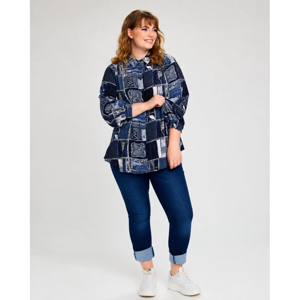 Studio SBitta Shirt Shirt Blue mix pattern