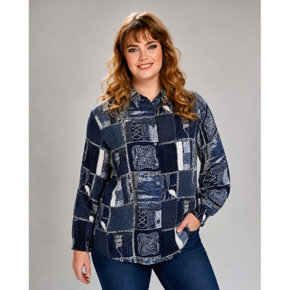 Studio SBitta Shirt Shirt Blue mix pattern