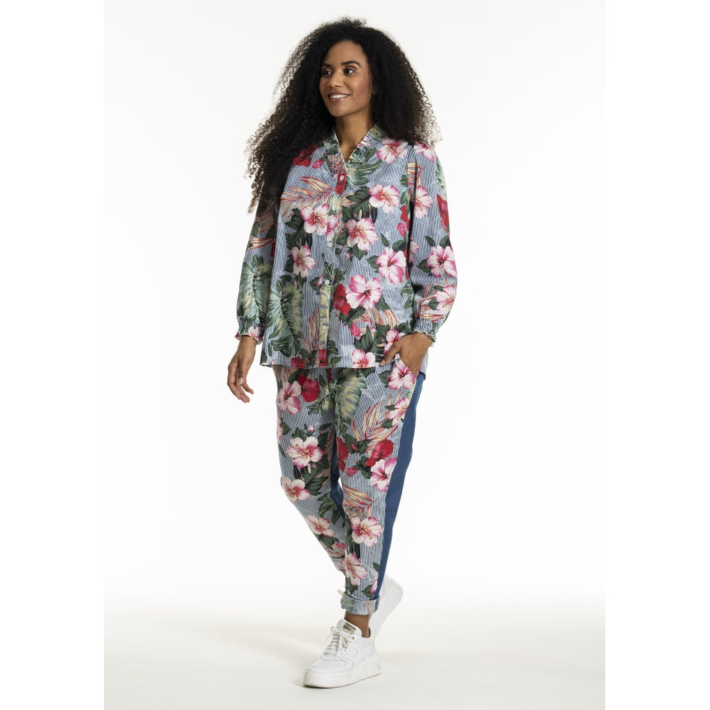 Studio SBonni Shirt Shirt Stripe with flower print