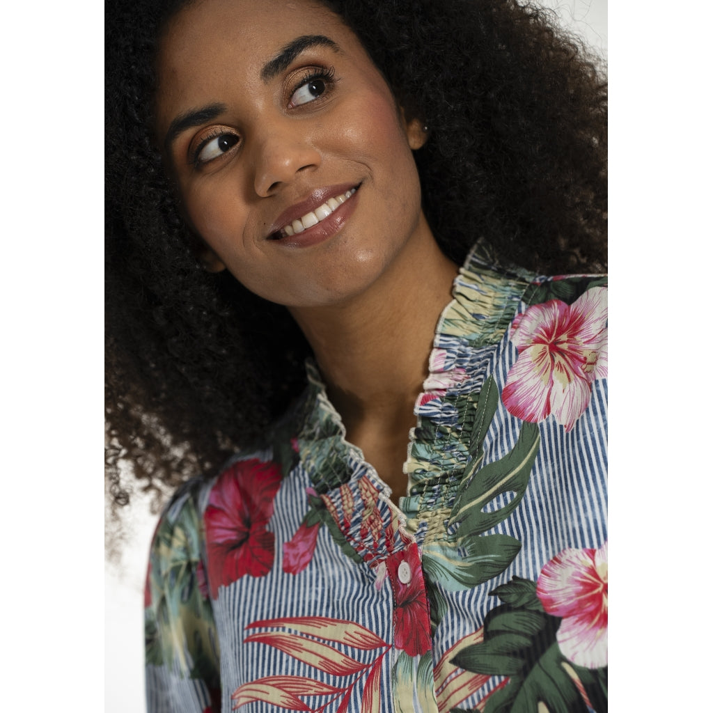 Studio SBonni Shirt Shirt Stripe with flower print