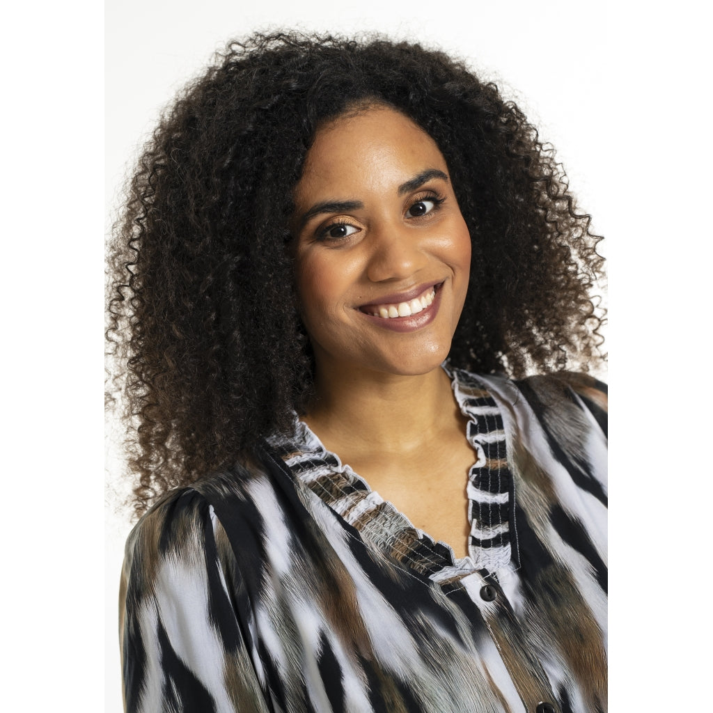 Studio SBonni Shirt Shirt Black with grey/sand skies