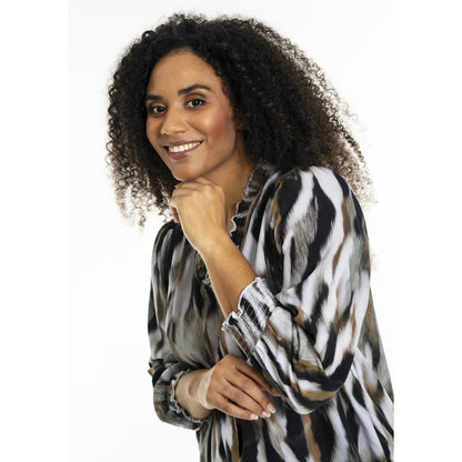 Studio SBonni Shirt Shirt Black with grey/sand skies