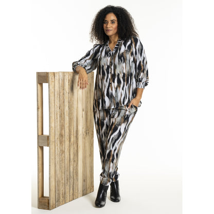 Studio SBonni Shirt Shirt Black with grey/sand skies