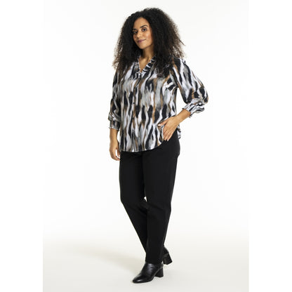 Studio SBonni Shirt Shirt Black with grey/sand skies