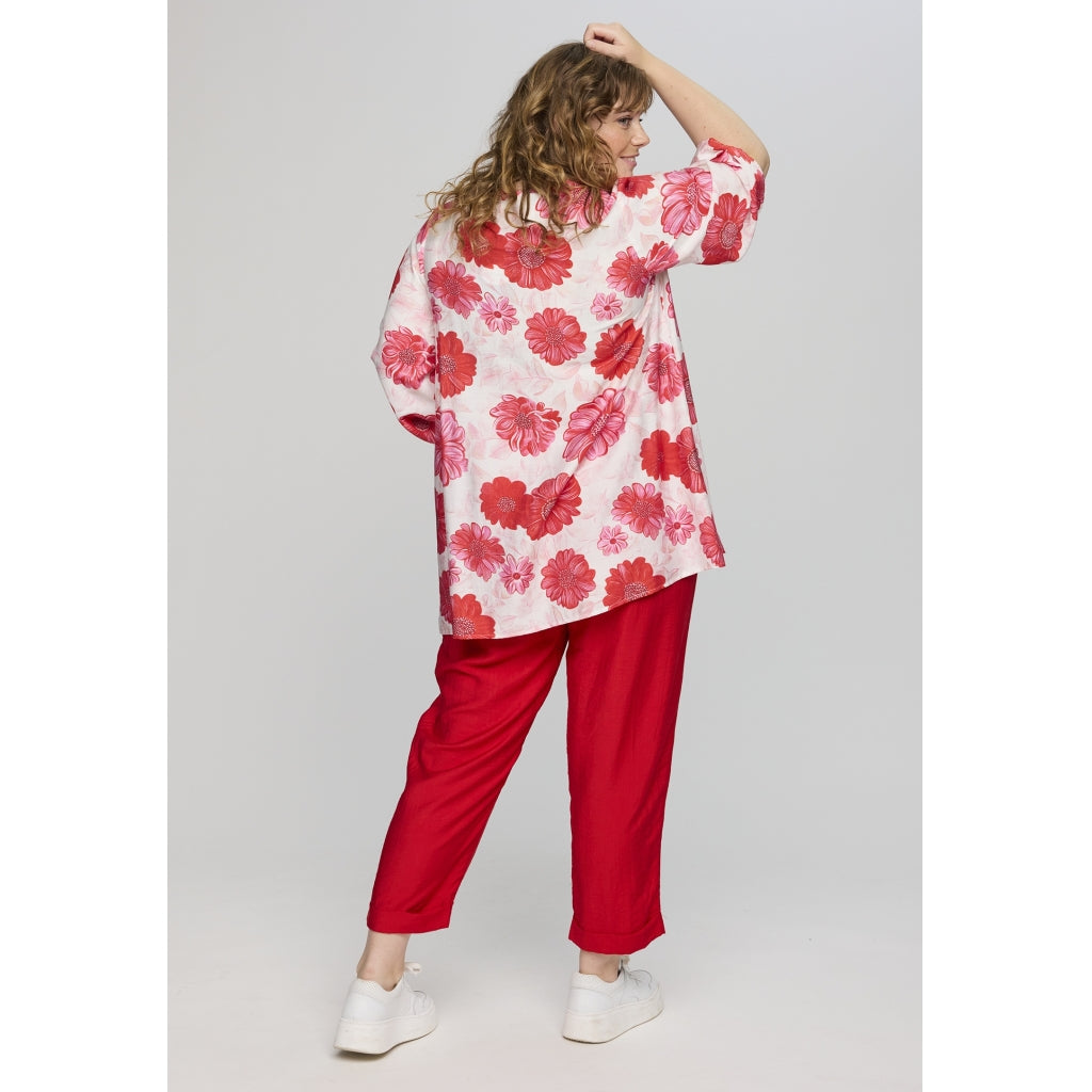 Studio SCamilla Tunic Tunic White with Red Flower