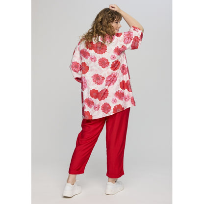 Studio SCamilla Tunic Tunic White with Red Flower