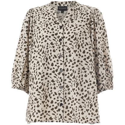 Studio SCaroline Blouse Blouse Sand + Leo print