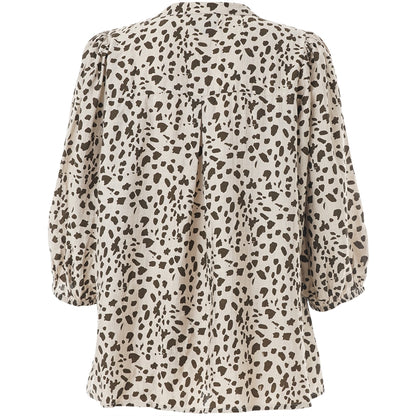 Studio SCaroline Blouse Blouse Sand + Leo print