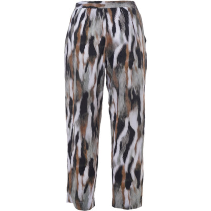 Studio SChristine Trousers WITHOUT elastic in legs Trousers Black with grey/sand skies