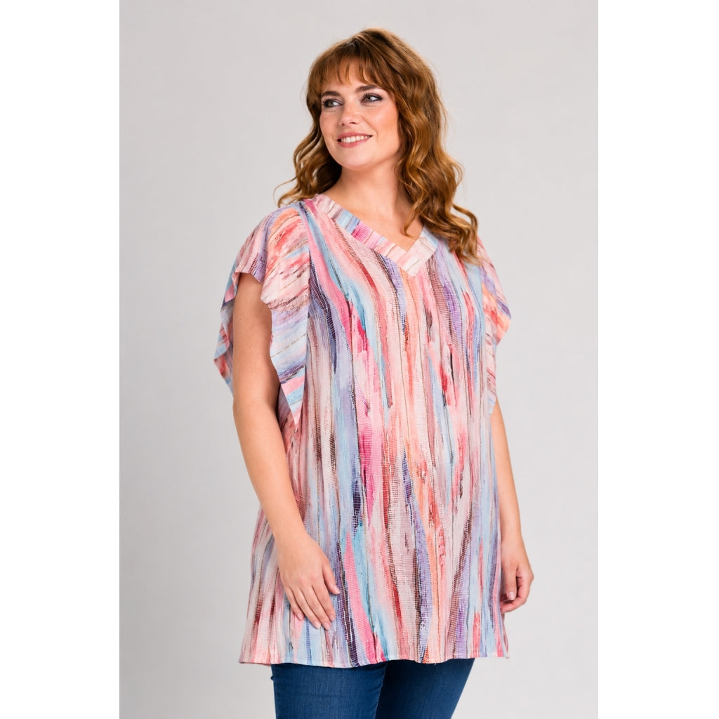 Studio SCornelia Tunic Tunic Pink with gold stripes