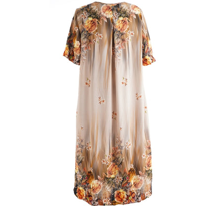 Studio SCosima Long Dress Dress Sand board with flowers