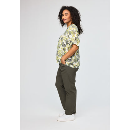 Studio SDasie Blouse Blouse Off white + green flowers