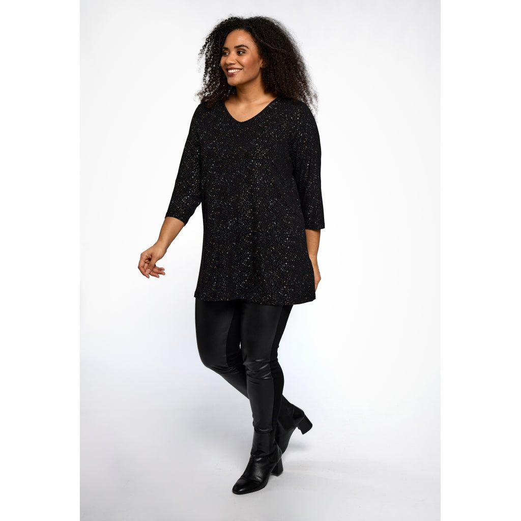 Studio SDitte Tunic Tunic Black with gold/silver dots