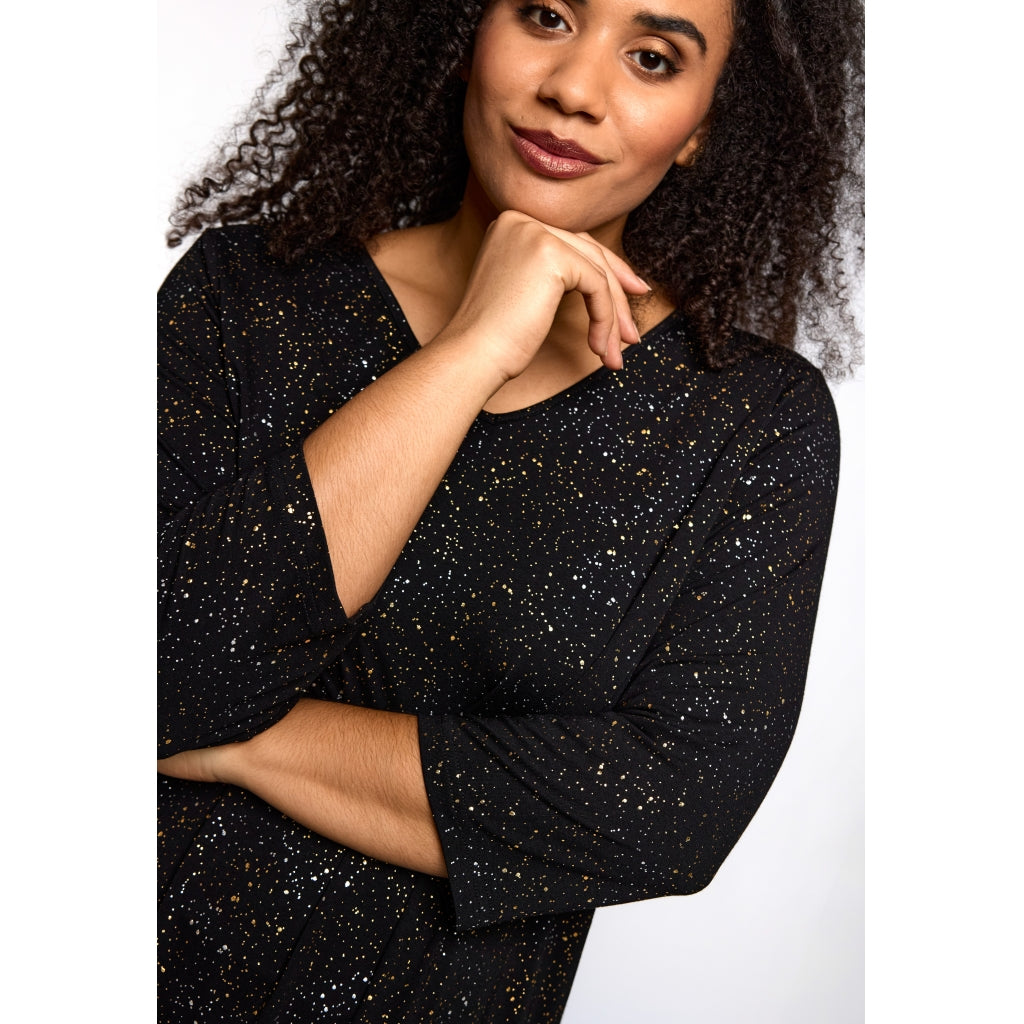 Studio SDitte Tunic Tunic Black with gold/silver dots