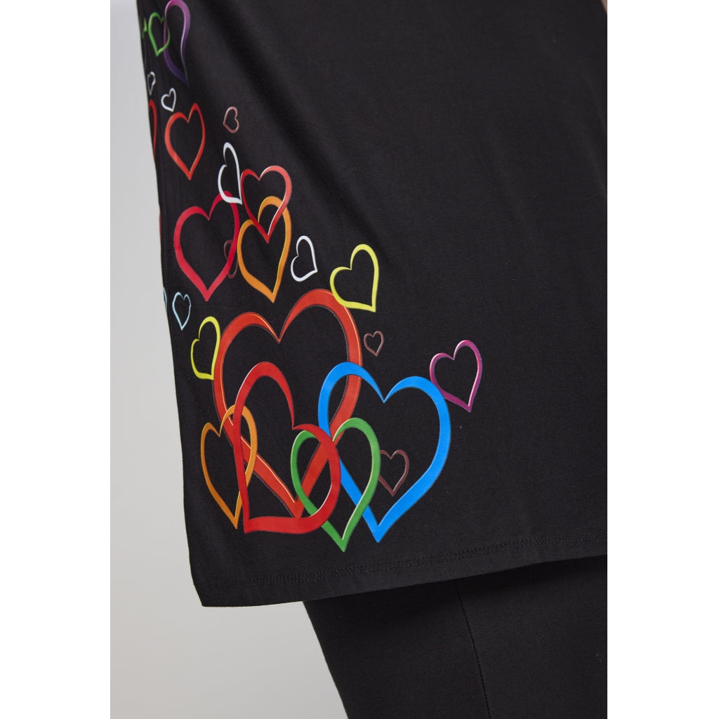 Studio SDitte Tunic Tunic Black with heart print