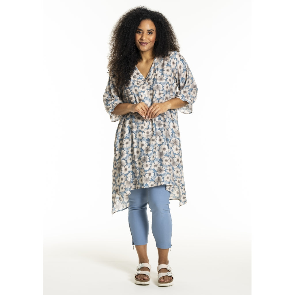 Studio SElma Tunic Tunic Blue/Sand flowers