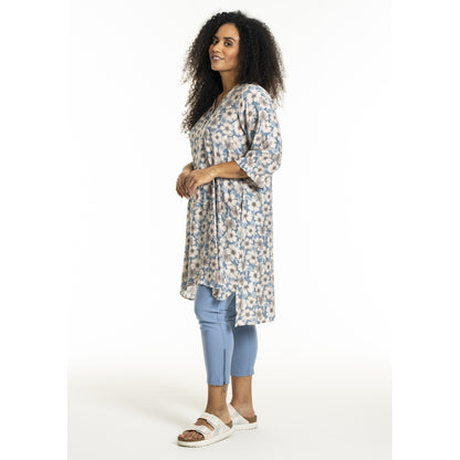 Studio SElma Tunic Tunic Blue/Sand flowers