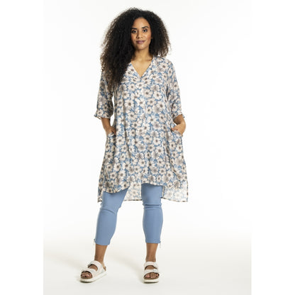 Studio SElma Tunic Tunic Blue/Sand flowers