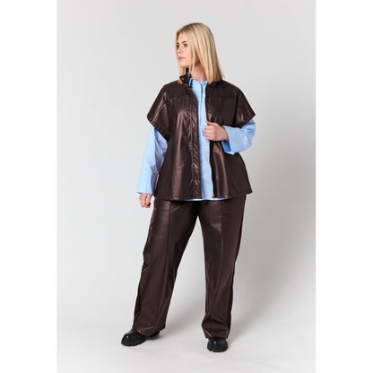 Studio SEloria Jacket with short sleeves Jacket Brown