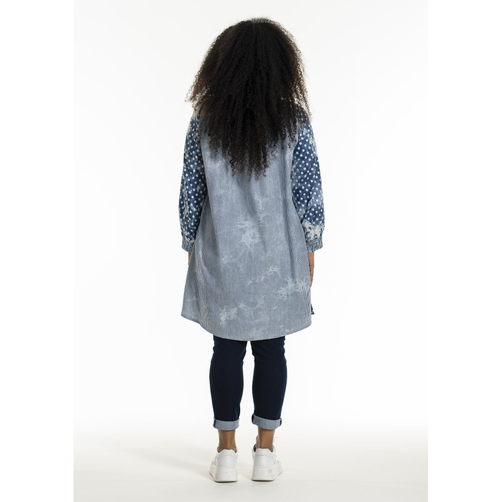 Studio SEmilie Shirt Shirt Denim dot with stripe details