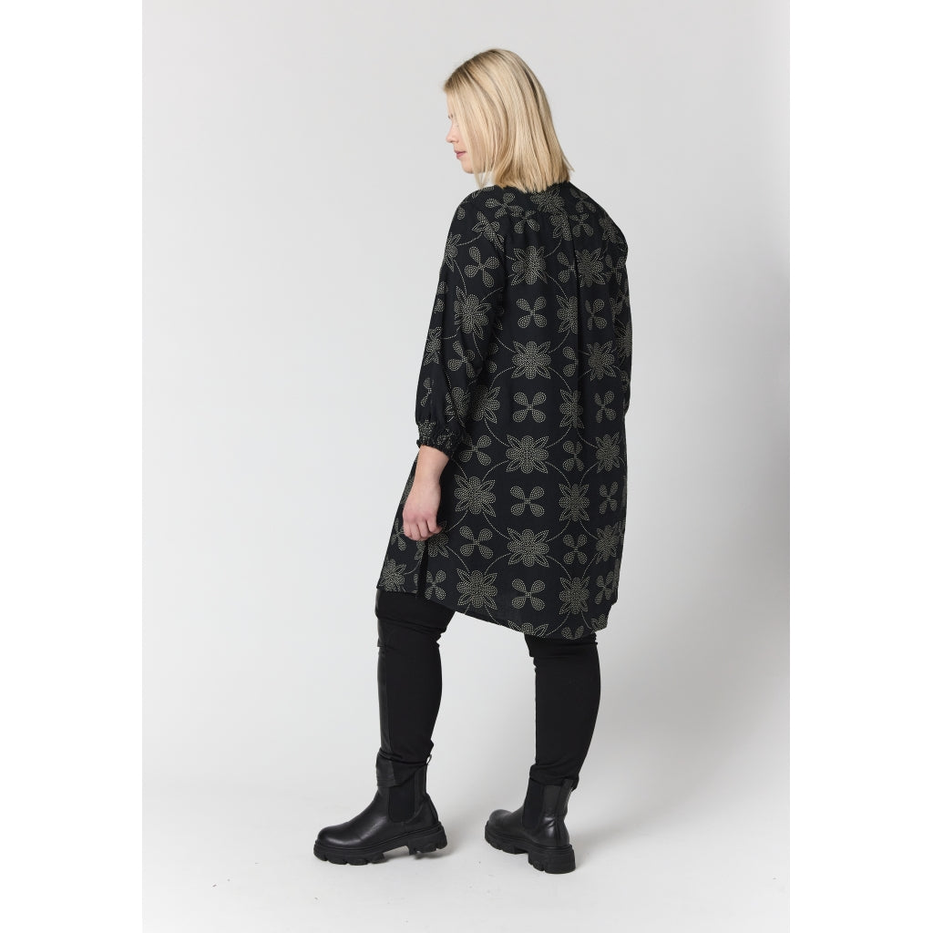 Studio SEmilie Shirt Shirt Black/Grey with white dot flowers
