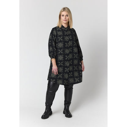 Studio SEmilie Shirt Shirt Black/Grey with white dot flowers