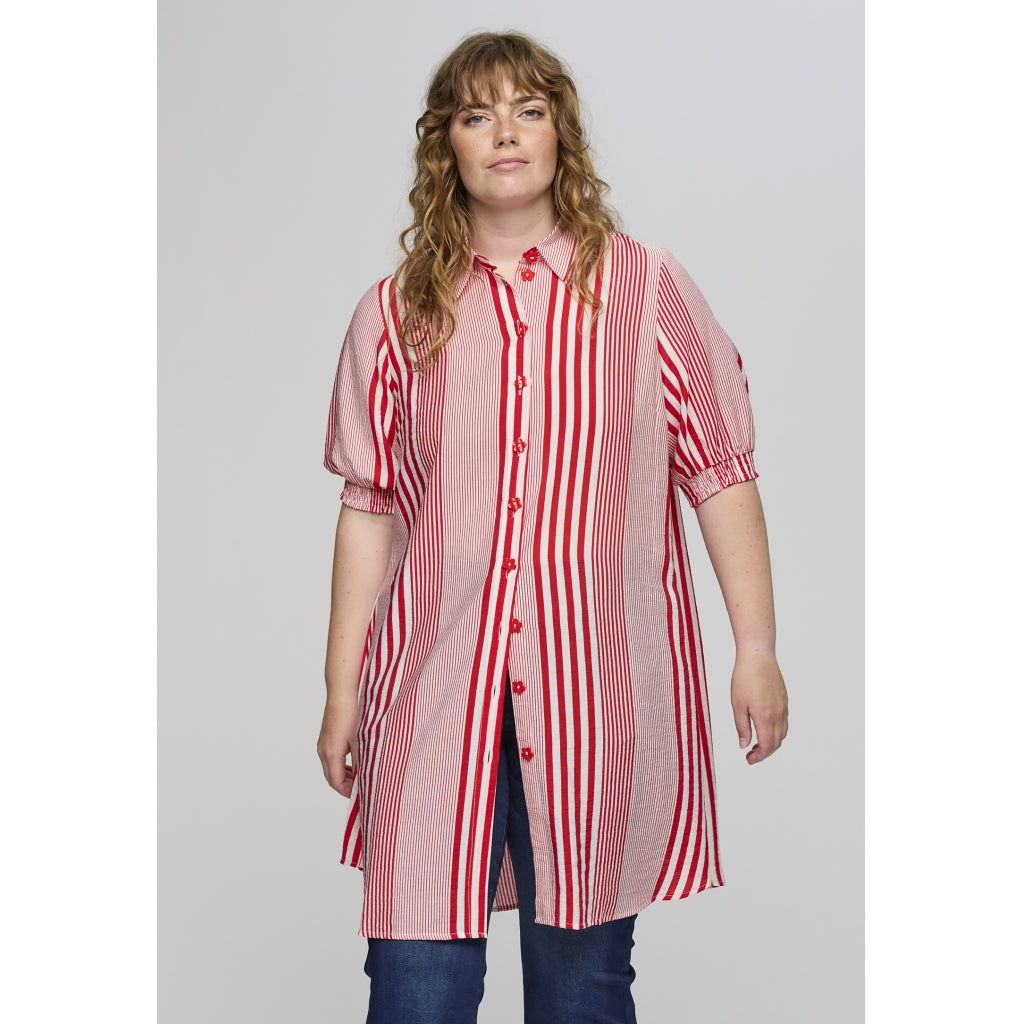 Studio SEmilie Shirt with short sleeves Shirt Red/White stripe