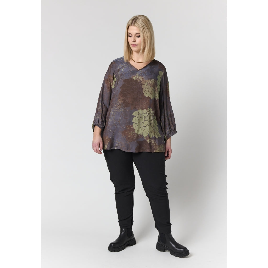Studio SEmmy Blouse Blouse Brown green mix