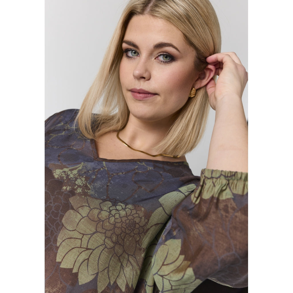 Studio SEmmy Blouse Blouse Brown green mix