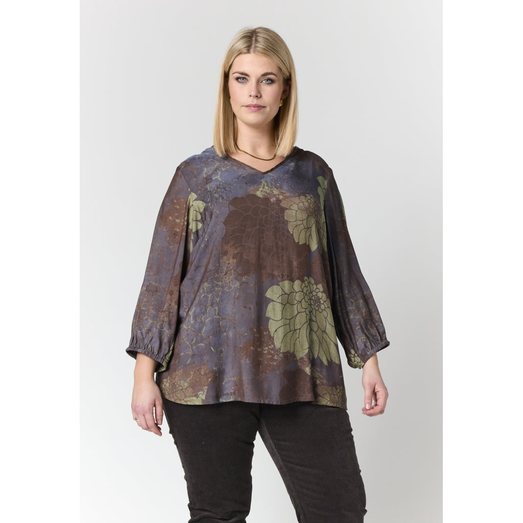 Studio SEmmy Blouse Blouse Brown green mix